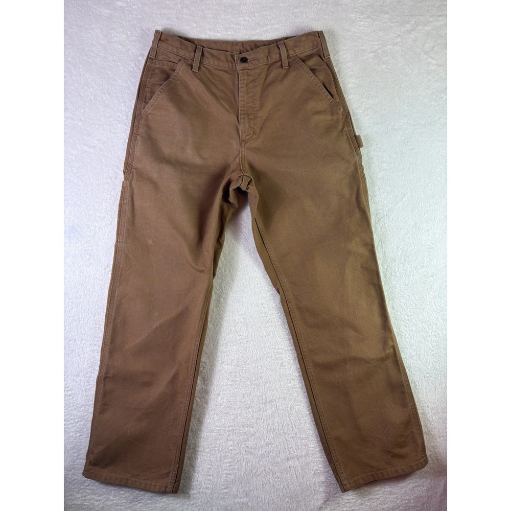 Carhartt men's B11 BRN Carpenter Pants 32 x 30 Brown Canvas work pants